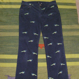 J. Crew navy peacock corduroys petite 6